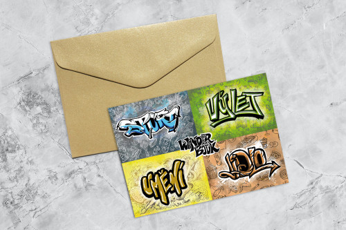 Samolepka pro radost s motivem graffiti