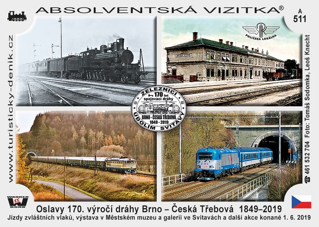 Oslavy 170. výročí dráhy Brno – Česká Třebová  1849–2019