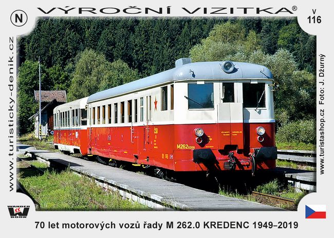 70 let motorových vozů řady M 262.0 KREDENC 1949–2019