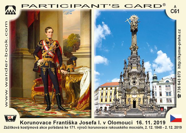 Korunovace Františka Josefa I. v Olomouci 16. 11. 2019