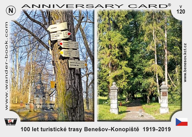 100 let turistické trasy Benešov–Konopiště 1919–2019