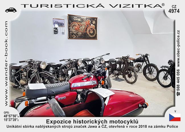 Expozice historických motocyklů v Polici
