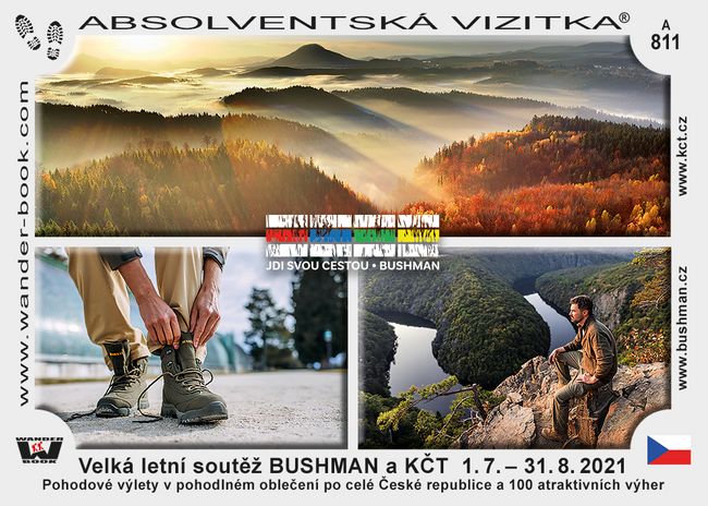 Velká letní soutěž BUSHMAN a KČT  1. 7. – 31. 8. 2021