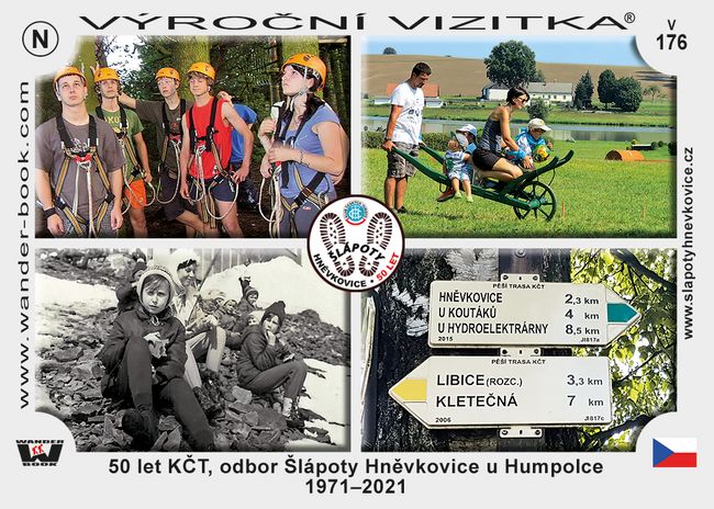 50 let KČT, odbor Šlápoty Hněvkovice u Humpolce 1971–2021