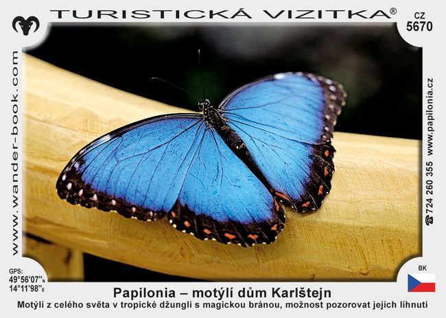 Papilonia – motýlí dům Karlštejn