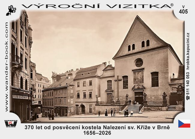 370 let od posvěcení kostela Nalezení sv. Kříže v Brně 1656–2026