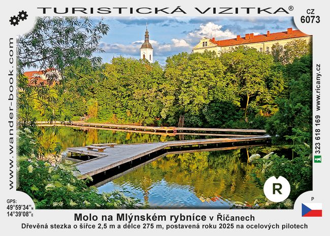 Molo na Mlýnském rybníce v Říčanech