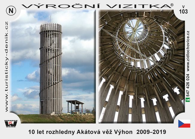 10 let rozhledny Akátová věž Výhon  2009–2019