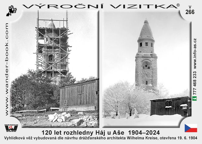 120 let rozhledny Háj u Aše  1904–2024