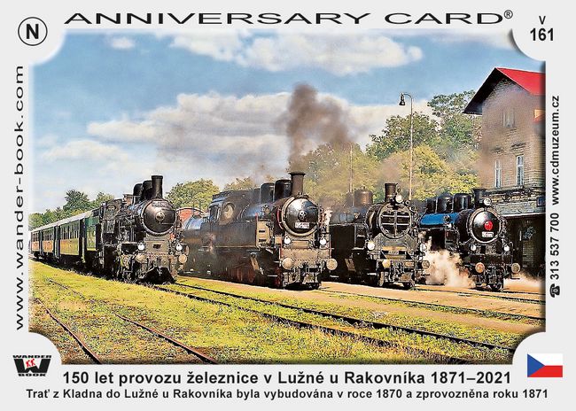 150 let provozu železnice v Lužné u Rakovníka 1871–2021