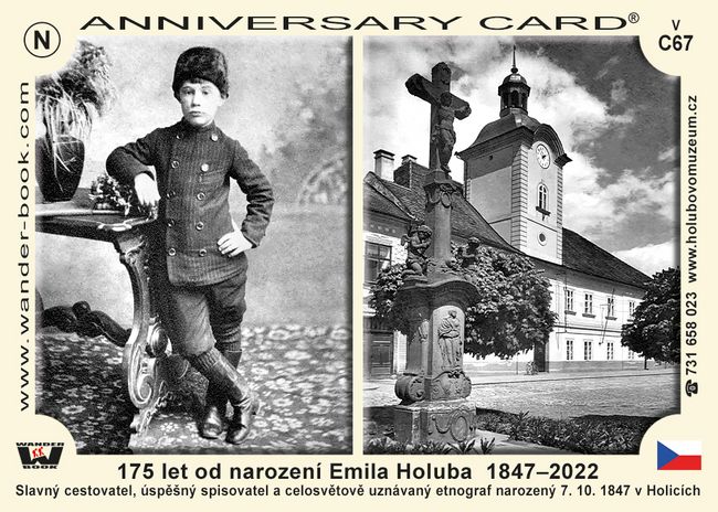 175 let od narození Emila Holuba  1847–2022