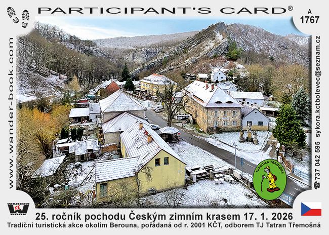 25. ročník pochodu Českým zimním krasem 17. 1. 2026