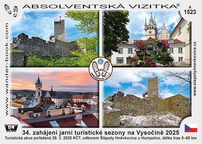 34. zahájení jarní turistické sezony na Vysočině 2025