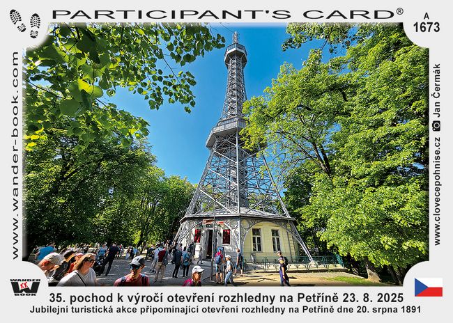35. pochod k výročí otevření rozhledny na Petříně 23. 8. 2025
