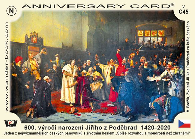 600. výročí narození Jiřího z Poděbrad  1420–2020