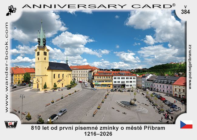 810 let od první písemné zmínky o městě Příbram 1216–2026