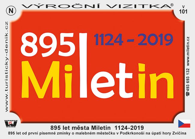 895 let města Miletín  1124–2019