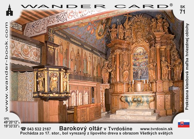 Barokový oltár v Tvrdošíne