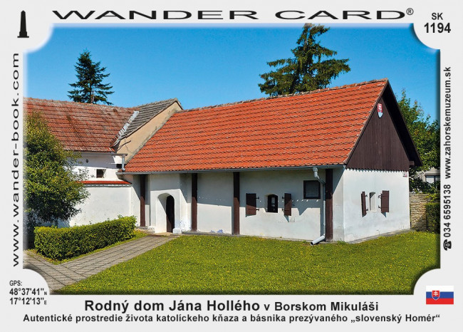 Rodný dom Jána Hollého v Borskom Mikuláši