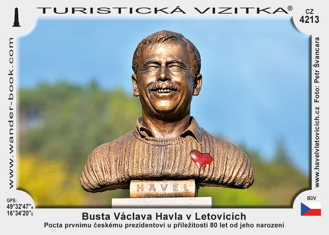 Busta Václava Havla v Letovicích