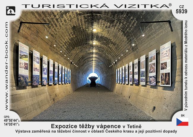 Expozice těžby vápence v Tetíně