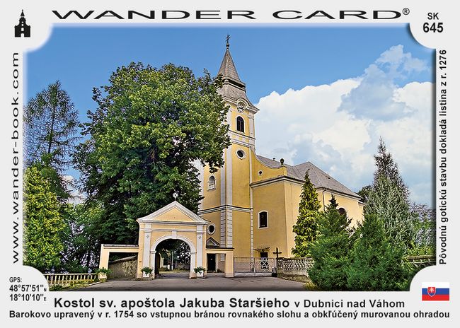 Farský kostol sv. apoštola Jakuba Staršieho v Dubnici nad Váhom