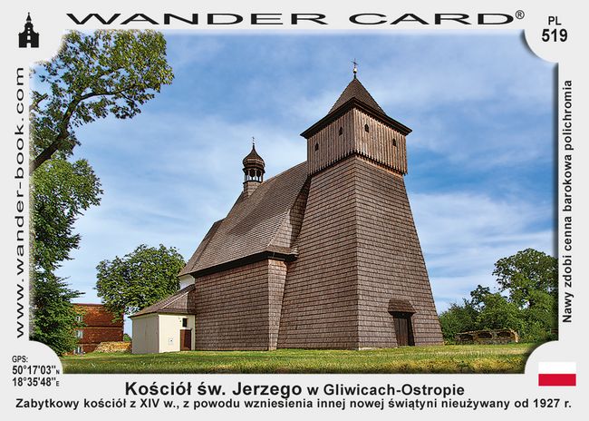 Gliwice Ostropie kościół drewniany