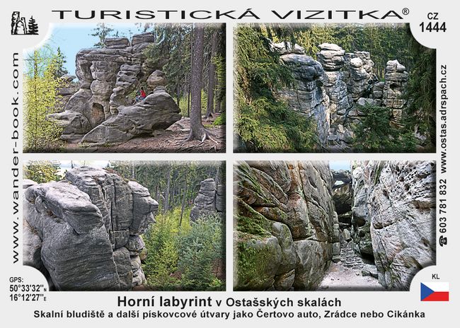 Horní labyrint v Ostašských skalách