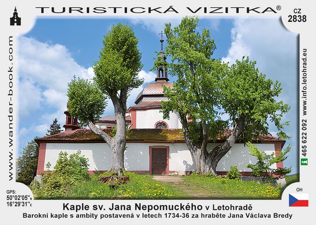 Kaple sv. Jana Nepomuckého v Letohradě