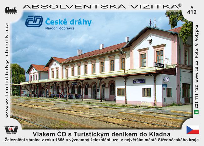 Vlakem ČD s Turistickým deníkem do stanice Kladno