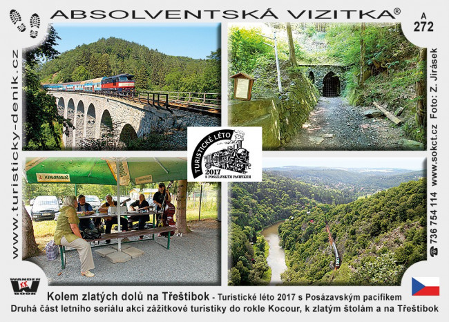 Kolem zlatých dolů na Třeštibok - Turistické léto 2017 s Posázavským pacifikem