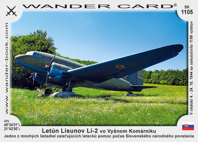 Letún Lisunov Li-2 vo Vyšnom Komárniku