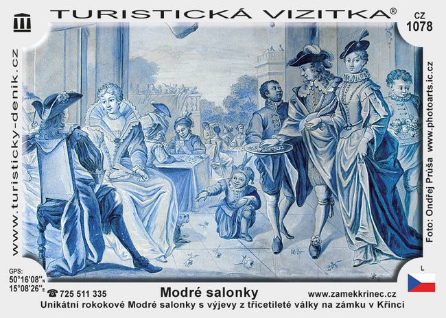 Modré salonky na zámku Křineč