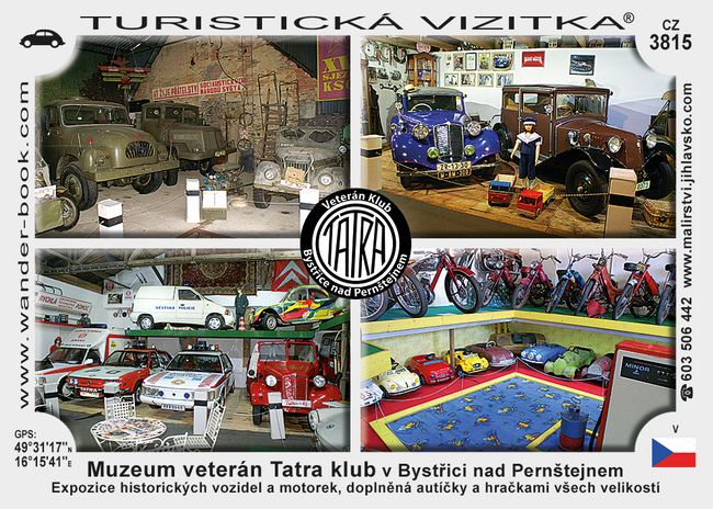 Muzeum veterán Tatra klub v Bystřici nad Perštejnem