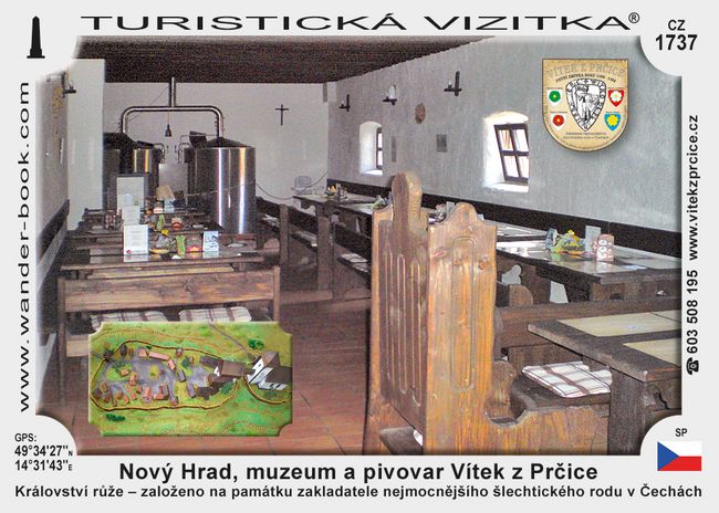 Nový Hrad, muzeum a pivovar Vítek z Prčice