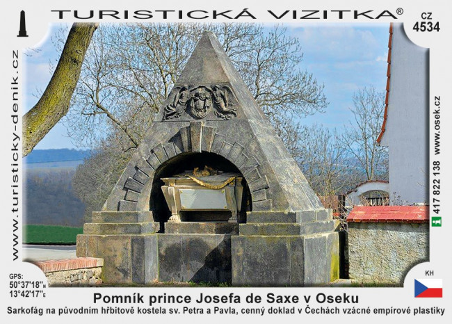 Pomník prince Josefa de Saxe v Oseku