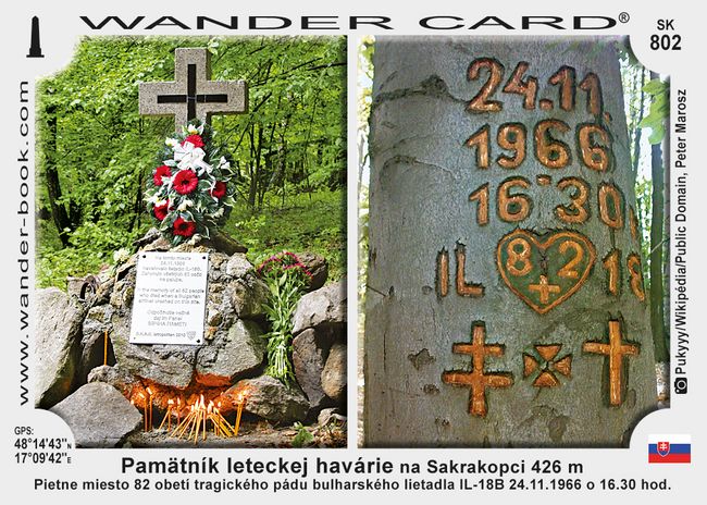 Pamätník leteckej havárie na Sakrakopci