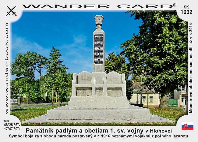 Pamätník padlým a obetiam 1. sv. vojny v Hlohovci