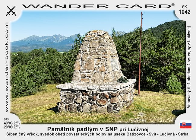 Pamätník padlým v SNP pri Lučivnej