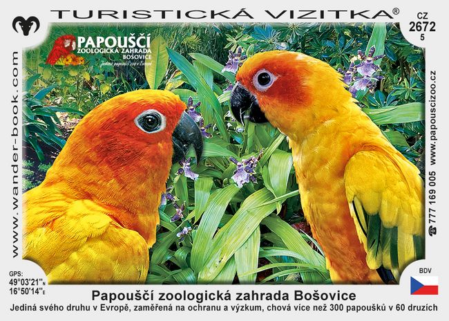 Papouščí zoologická zahrada Bošovice