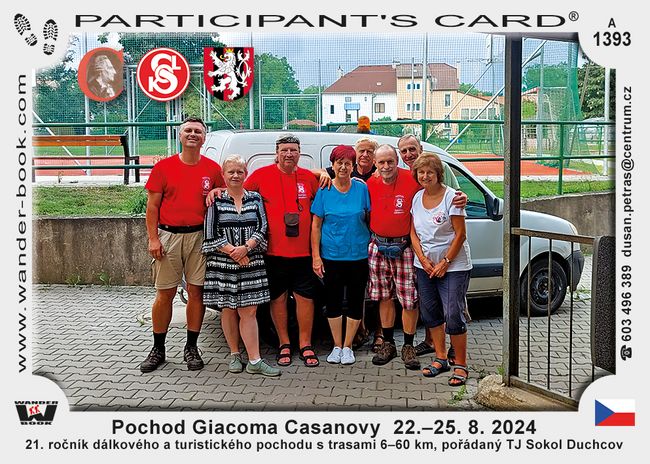 Pochod Giacoma Casanovy  22.–25. 8. 2024