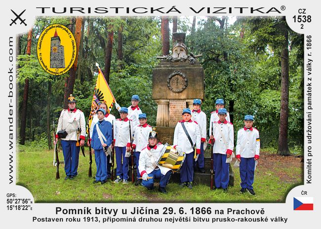 Pomník bitvy u Jičína 29. 6. 1866 na Prachově