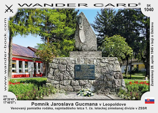 Pomník Jaroslava Gucmana v Leopoldove