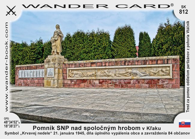 Pomník SNP nad spoločným hrobom v Kľaku