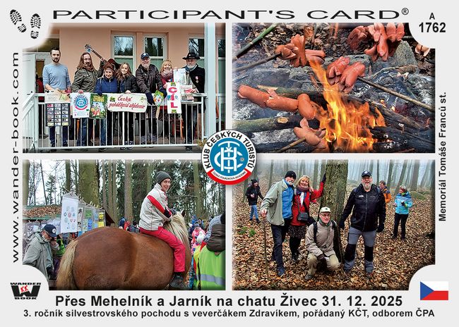 Přes Mehelník a Jarník na chatu Živec 31. 12. 2025