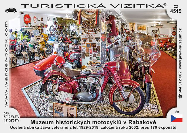 Muzeum historických motocyklů Jawa Rabakov