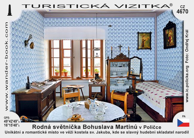Rodná světnička Bohuslava Martinů v Poličce