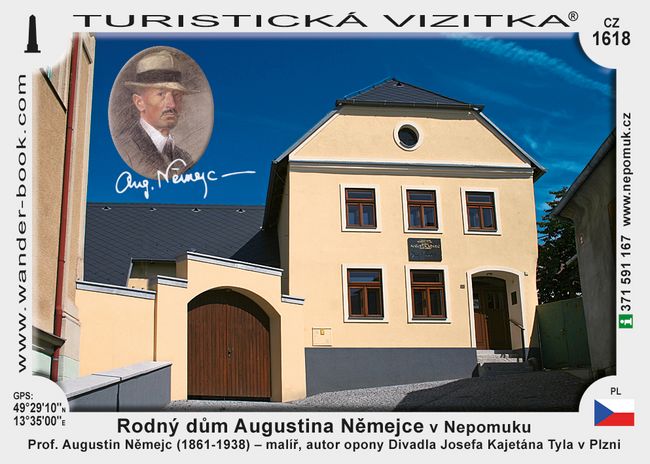 Rodný dům Augustina Němejce v Nepomuku