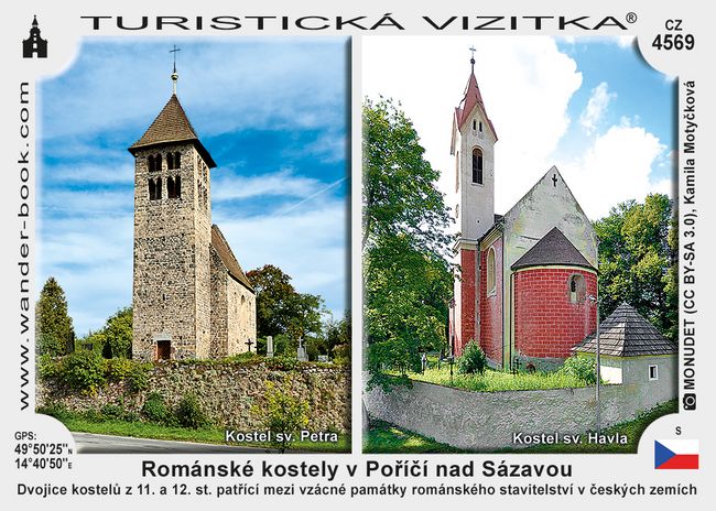 Románské kostely v Poříčí nad Sázavou