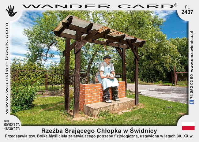 Rzeźba Srającego Chłopka w Świdnicy